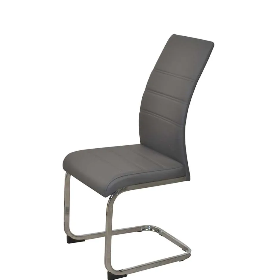 Wohnen Essgruppe mit Glastisch & Schwingstühlen - Baryma (fünfteilig)