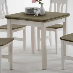 Essgruppe Zamaiko in Weiß Grau Landhaus (fünfteilig)^Wohnen Outlet