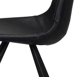 Wohnen Esstisch & 6 schwarze Stühle - Flints (siebenteilig)