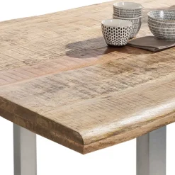 Esstisch aus Mango Holz mit Baumkante - Matic^Wohnen Best