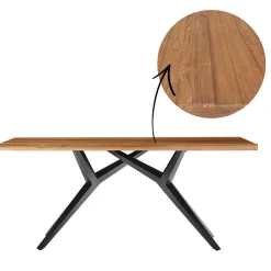 Wohnen Esstisch aus recyceltem Holz Teak - Rumana