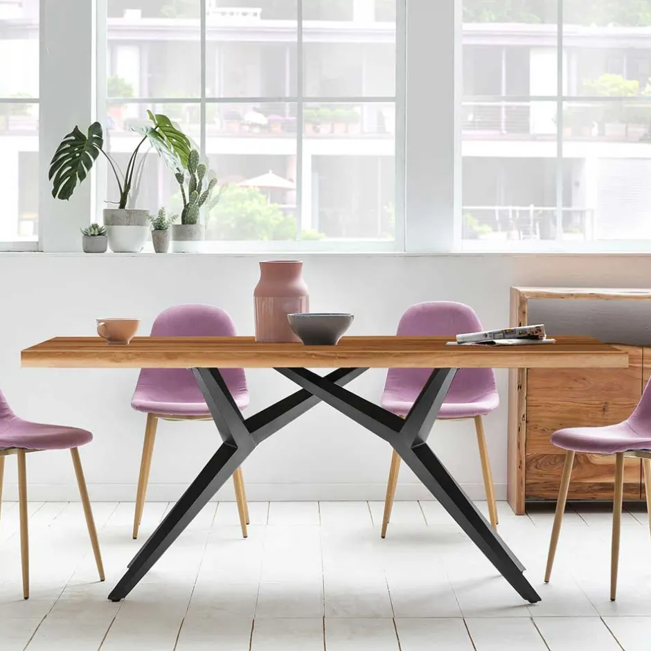 Wohnen Esstisch aus recyceltem Holz Teak - Rumana