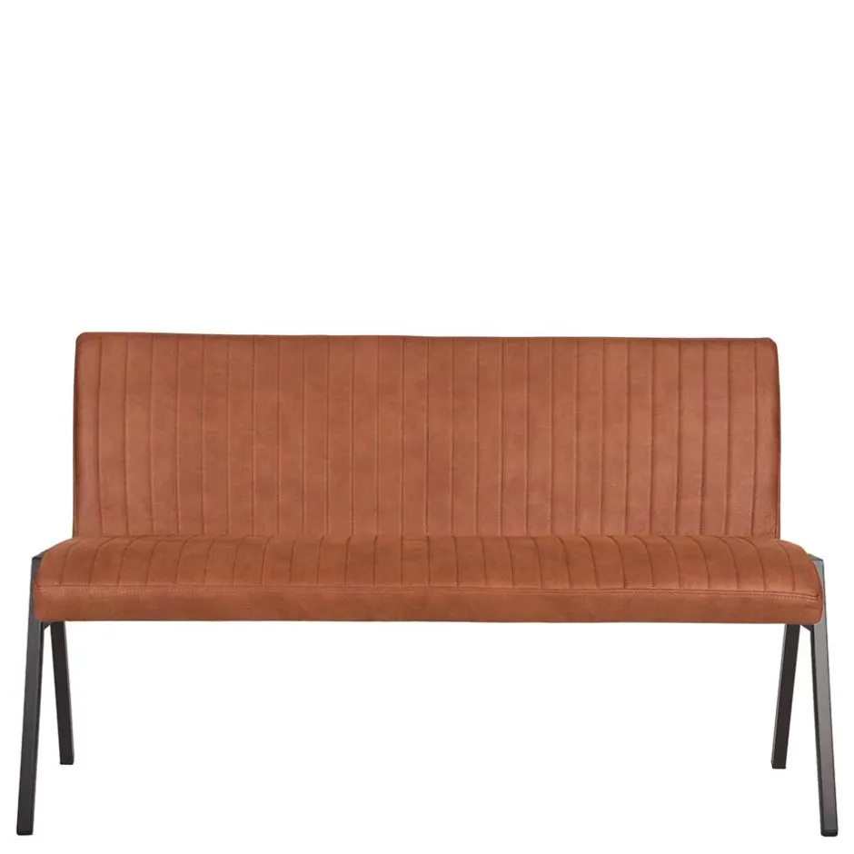 Esstisch Bank mit Lehne in Cognac Braun - Christine^Wohnen Hot