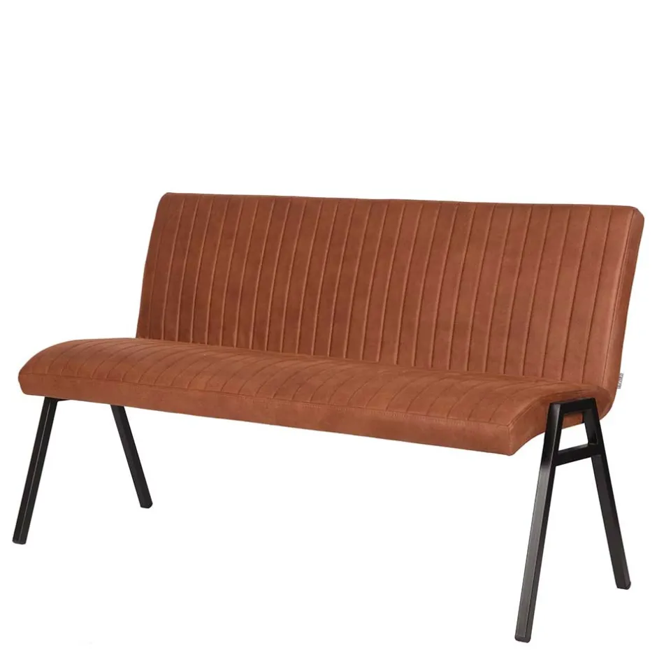 Esstisch Bank mit Lehne in Cognac Braun - Christine^Wohnen Hot