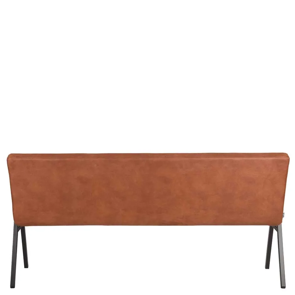 Esstisch Bank mit Lehne in Cognac Braun - Christine^Wohnen Hot