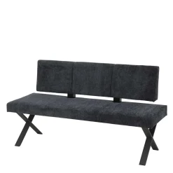 Wohnen Esstisch Bank mit Rückenlehne in Anthrazit - Cramania
