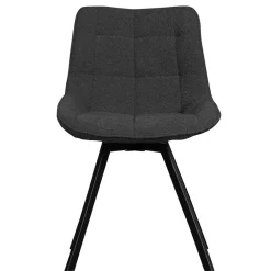 Wohnen Esstisch Drehstuhl aus Boucle Stoff - Seymour (2er Set)