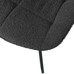 Wohnen Esstisch Drehstuhl aus Boucle Stoff - Seymour (2er Set)