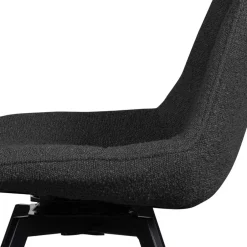 Wohnen Esstisch Drehstuhl aus Boucle Stoff - Seymour (2er Set)