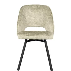 Wohnen Esstisch Drehstuhl in Beige Struktursamt - Turena (2er Set)
