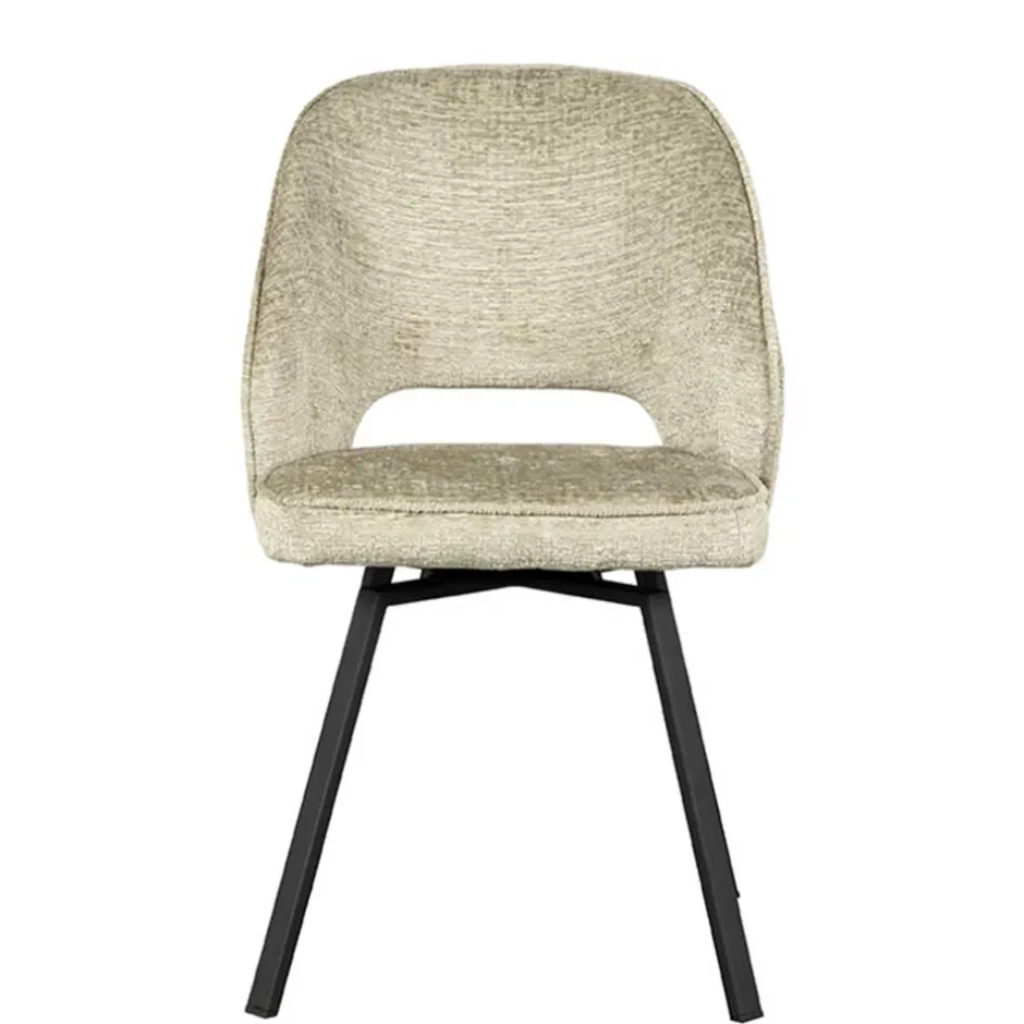 Wohnen Esstisch Drehstuhl in Beige Struktursamt - Turena (2er Set)