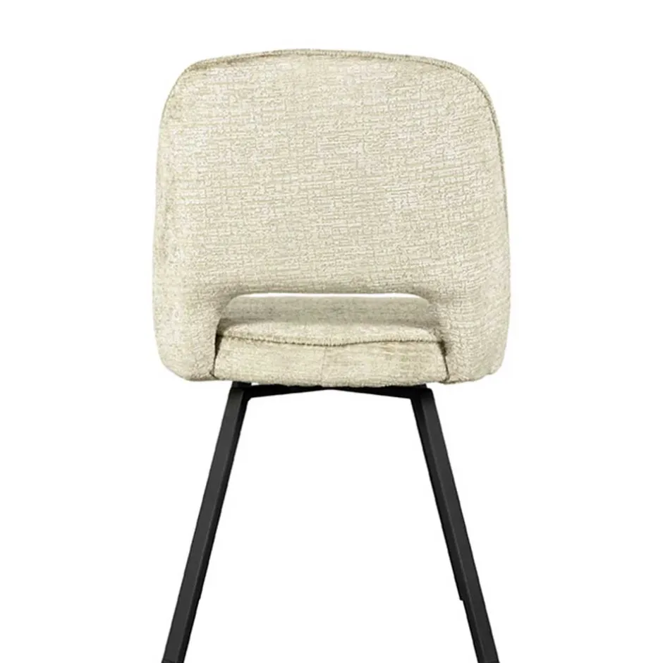 Wohnen Esstisch Drehstuhl in Beige Struktursamt - Turena (2er Set)