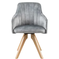 Esstisch Drehstuhl in Grau & Eichefarben - Puebla (2er Set)^Wohnen Sale