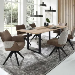 Esstisch Gruppe mit Drehstühlen - Niam (siebenteilig)^Wohnen Sale