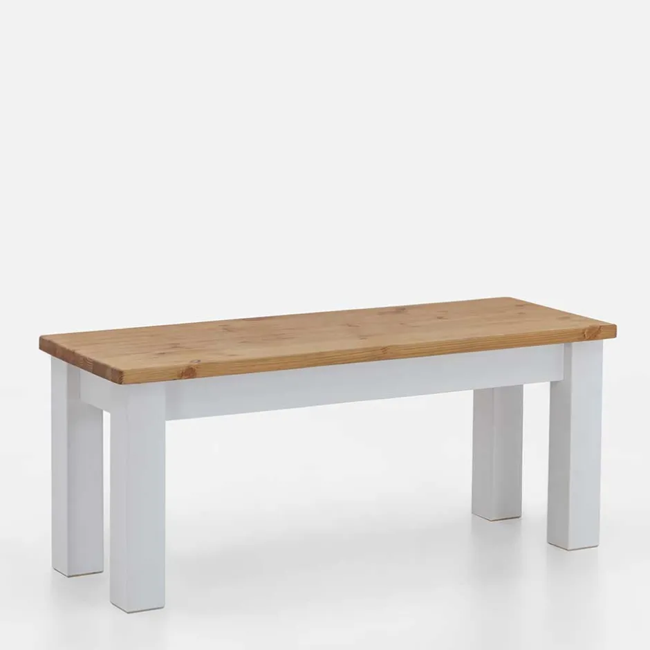 Esstisch Holzbank in Weiß & Kiefer Lauge - Molzau^Wohnen Sale