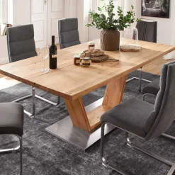 Esstisch mit Balkeneiche Romus in 4 Größen^Wohnen