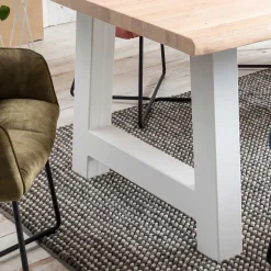 Esstisch mit Baumkante Eiche gekälkt - Ugolina^Wohnen Outlet