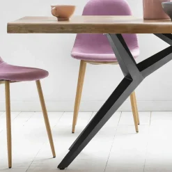 Esstisch mit Holzplatte Akazie & Eisengestell - Sestron^Wohnen Online