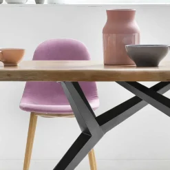 Esstisch mit Holzplatte Akazie & Eisengestell - Sestron^Wohnen Online