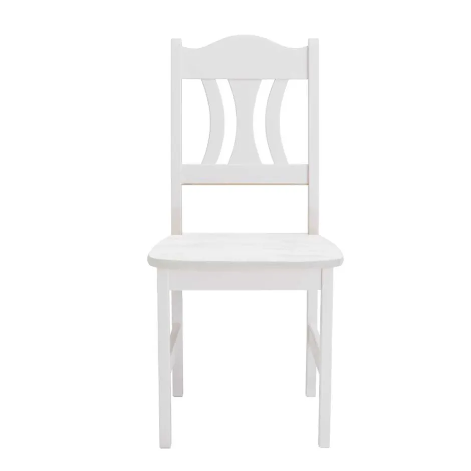 Esstisch mit Stühlen Vironegras in Weiß (fünfteilig)^Wohnen Outlet