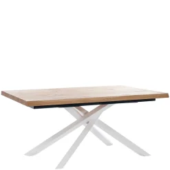 Wohnen Esstisch mit weißem Mikado Fußgestell - Ewarton