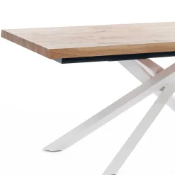 Wohnen Esstisch mit weißem Mikado Fußgestell - Ewarton