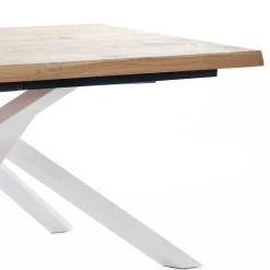 Wohnen Esstisch mit weißem Mikado Fußgestell - Ewarton