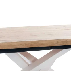 Wohnen Esstisch mit weißem Mikado Fußgestell - Ewarton