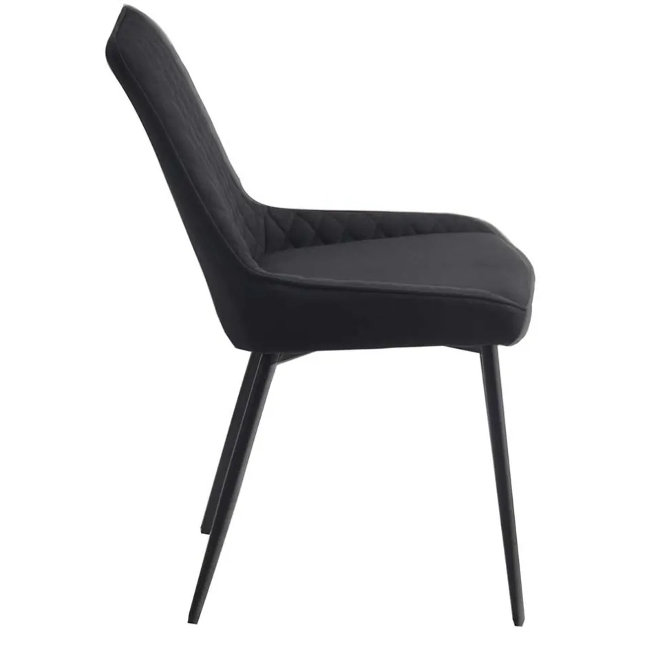 Wohnen Esstisch mit X-Beinen plus 4 Stühle - Lamon (fünfteilig)