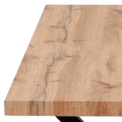 Wohnen Esstisch mit X-Beinen plus 4 Stühle - Lamon (fünfteilig)