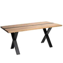 Esstisch mit X-Metallbeinen - Drakura^Wohnen Sale