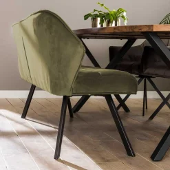 Esstisch Polsterbank in Oliv Grün Samt - Deway^Wohnen Best