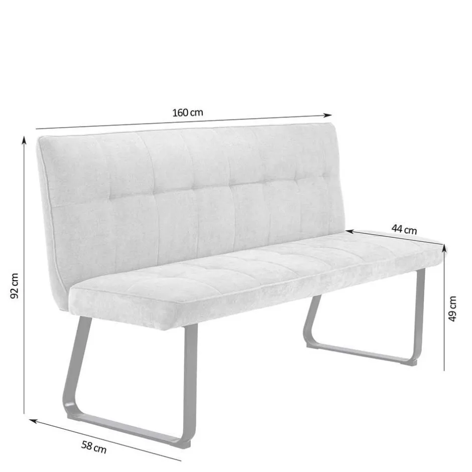 Esstisch Polsterbank mit Rückenlehne - Crimeos^Wohnen Outlet