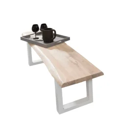 Wohnen Esstisch Sitzbank mit Baumkante - Tilveta