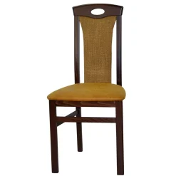 Wohnen Esstisch Sitzgruppe in Nussbaum & Ocker - Carmian (fünfteilig)