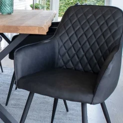 Wohnen Esstisch Sitzgruppe mit Tischsesseln - Amelie (siebenteilig)