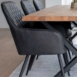 Wohnen Esstisch Sitzgruppe mit Tischsesseln - Amelie (siebenteilig)