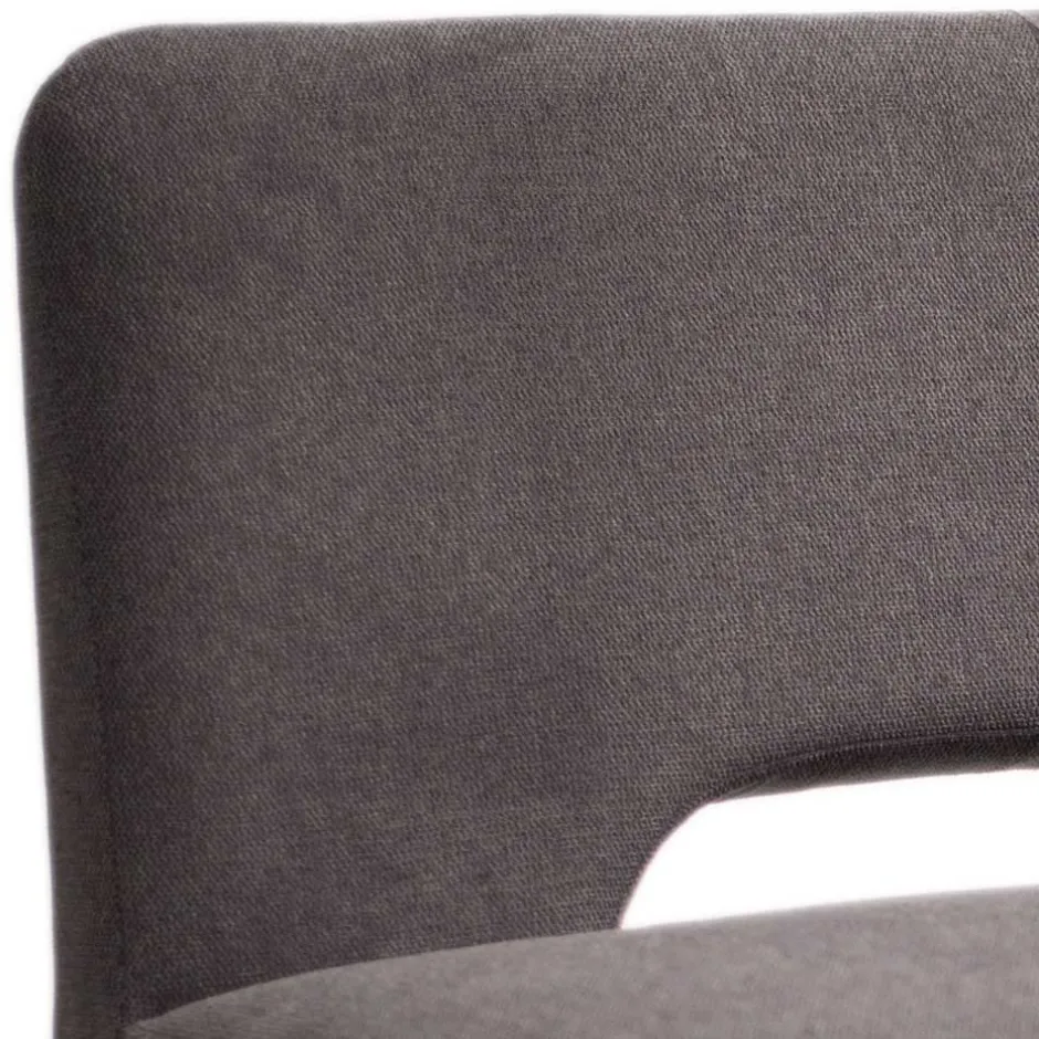 Wohnen Esstisch Sofa Bank in Dunkelgrau Stoff Velours - Merka