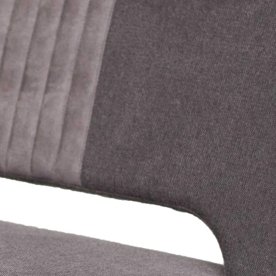 Wohnen Esstisch Sofa Bank in Dunkelgrau Stoff Velours - Merka