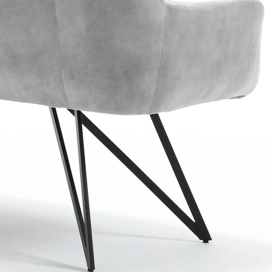 Esstisch Sofa in Grau Velours - Reymonda^Wohnen