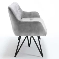 Esstisch Sofa in Grau Velours - Reymonda^Wohnen