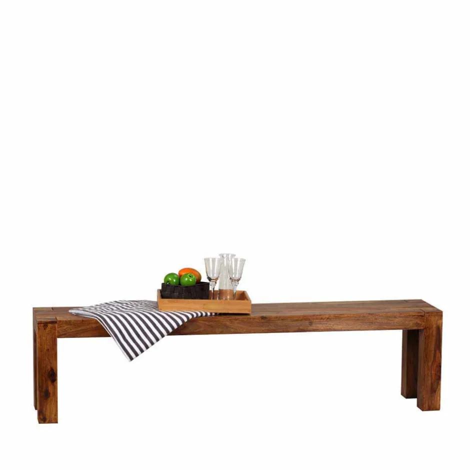 Wohnen Esstischbank aus Massivholz Hoslo Sheesham