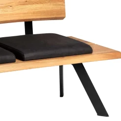 Esstischbank mit Rückenlehne in Wildeiche - Piton^Wohnen Sale