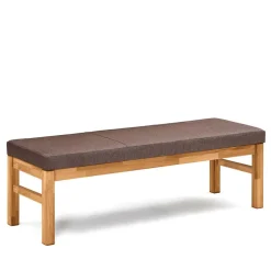 Esstischbank mit Stoffpolster in Braun - Virds^Wohnen Discount