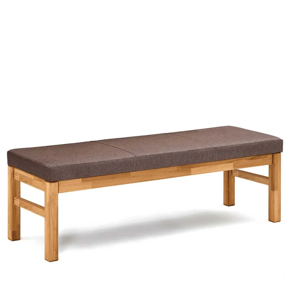 Esstischbank mit Stoffpolster in Braun - Virds^Wohnen Discount