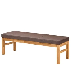Esstischbank mit Stoffpolster in Braun - Virds^Wohnen Discount