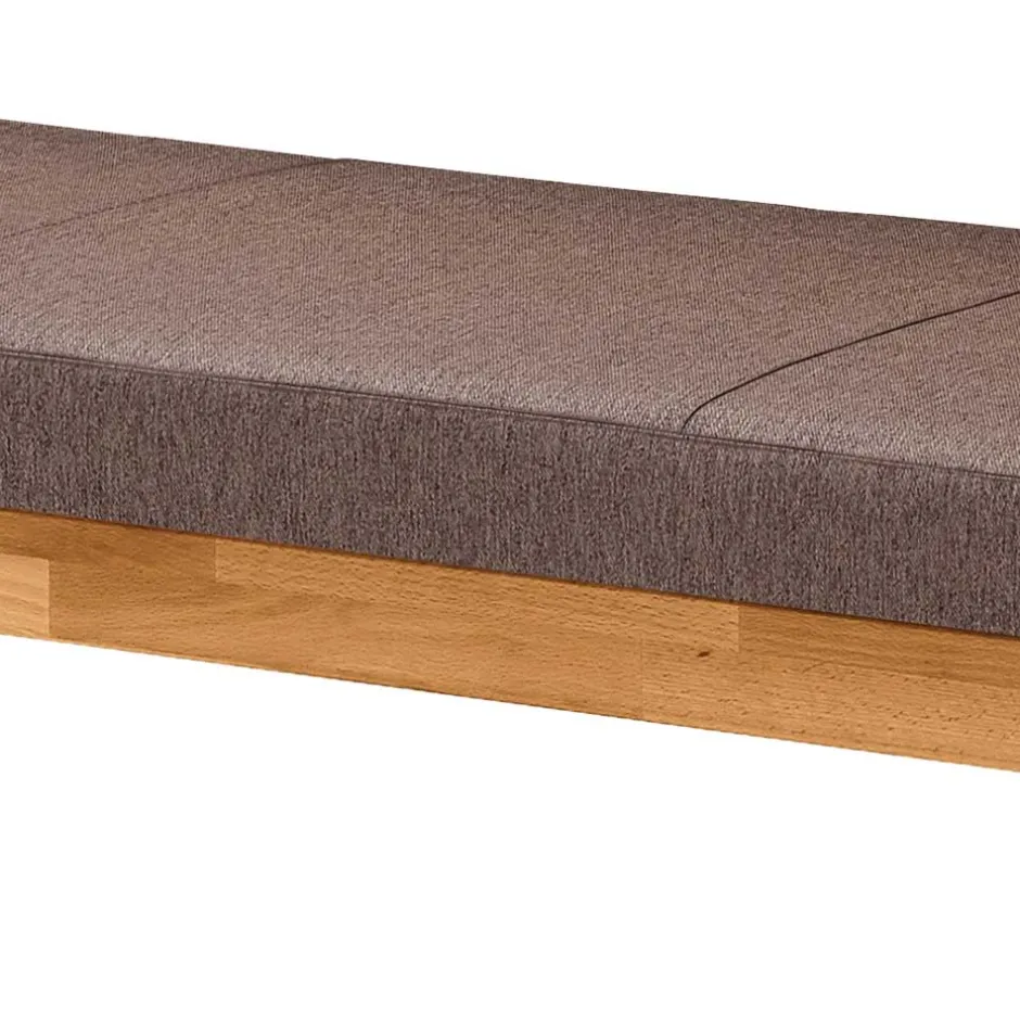 Esstischbank mit Stoffpolster in Braun - Virds^Wohnen Discount