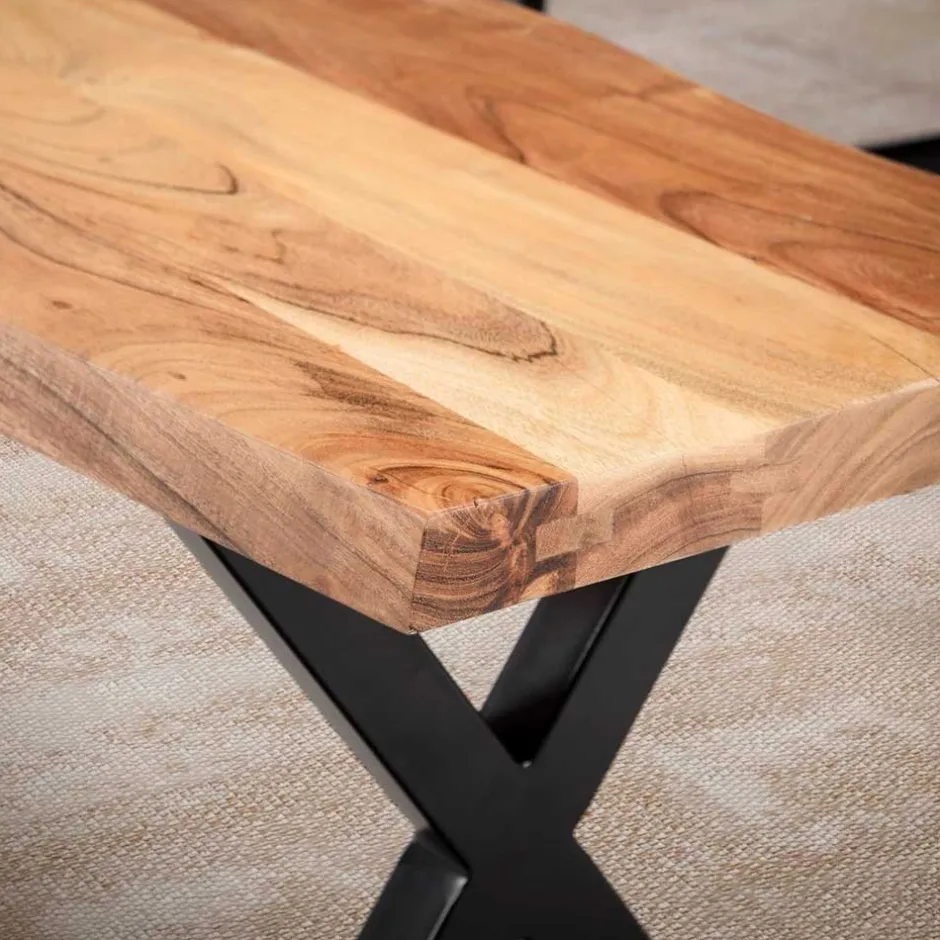 Wohnen Esstischbank mit X-Beinen - Rajavo