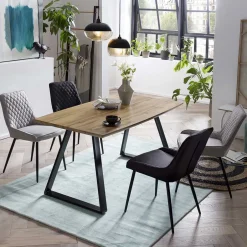 Wohnen Esstischgruppe inklusive vier Stühlen - Redonde (fünfteilig)