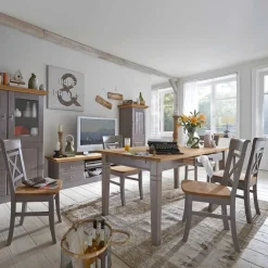 Wohnen Esstischgruppe Jytte in Grau (siebenteilig)